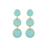 Round We Go Earrings, Paraiba Chalcedony