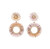Crystal Madeline Earrings, Pink Multi