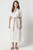 Split Neck Maxi Dress, White