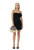 Bonded Crepe Mini Dress, Black