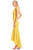 Bow Midi Gown, Yellow