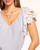 Hillary Top, Chambray Embroidered