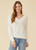 Sloane Linen V-Neck Sweater, Ivory