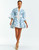 Carmen Mini Dress, Blue Ivory