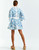 Carmen Mini Dress, Blue Ivory