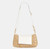 VIP Satchel Handbag, Shell White Raffia