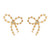 Crystal Bow Studs, Gold/Clear