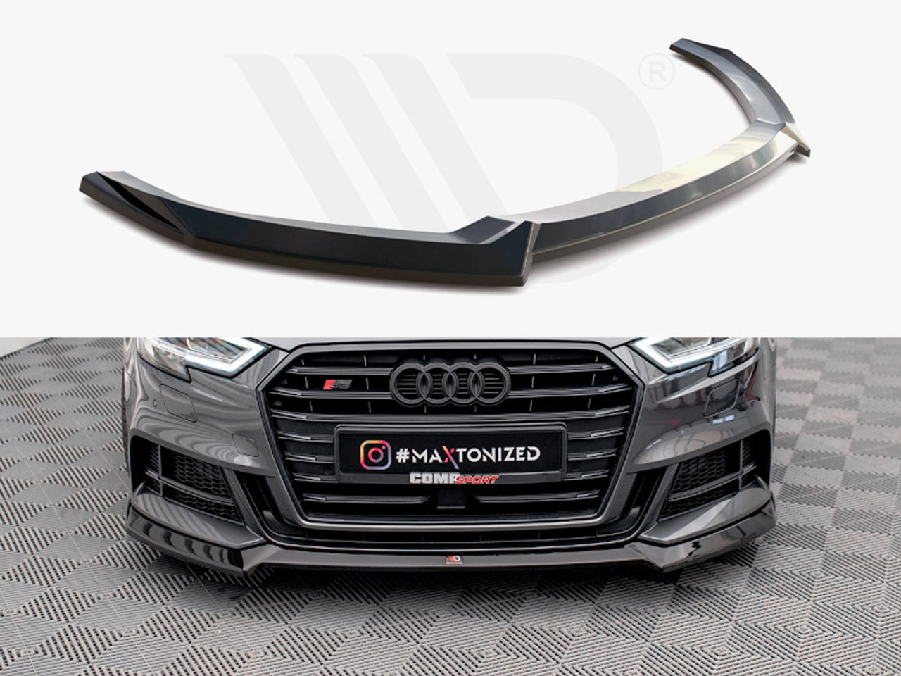 Maxton Design FRONT SPLITTER V.3 AUDI S3 SPORTBACK 8V FACELIFT