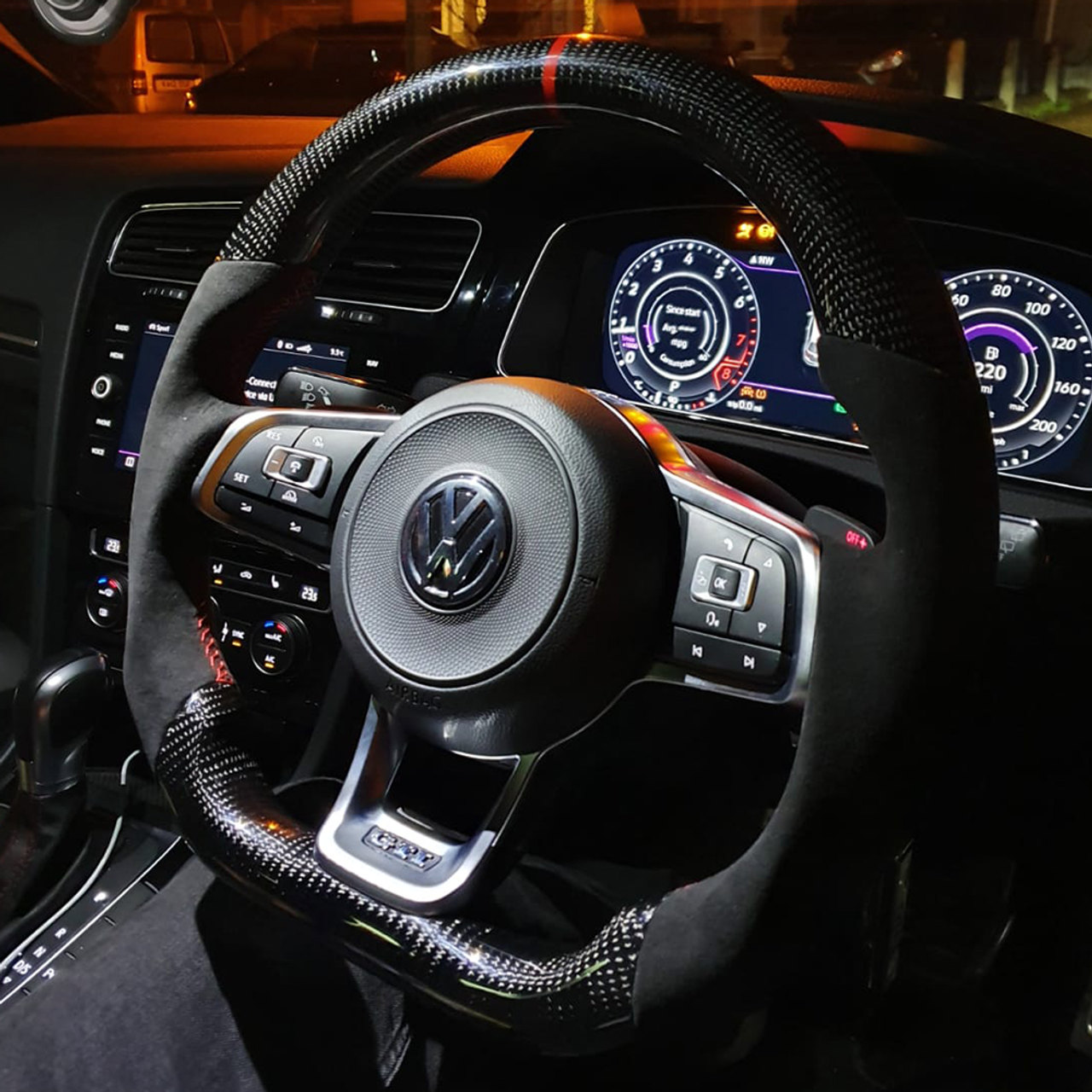 VW Custom Carbon Fibre Steering Wheel