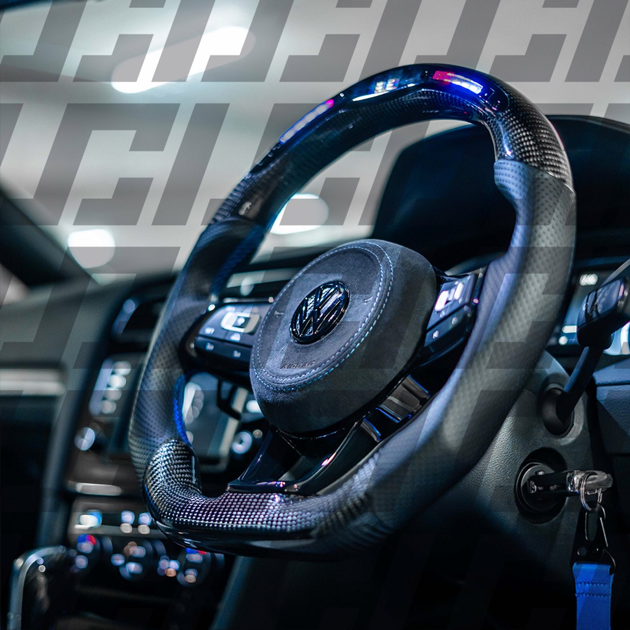 Our VW Customizable Carbon Fiber Steering Wheel On @azzgram96 MK7.5 🔥  Design & Order Yours Now! Volkswagen MK7 / MK7.5 Customizable…