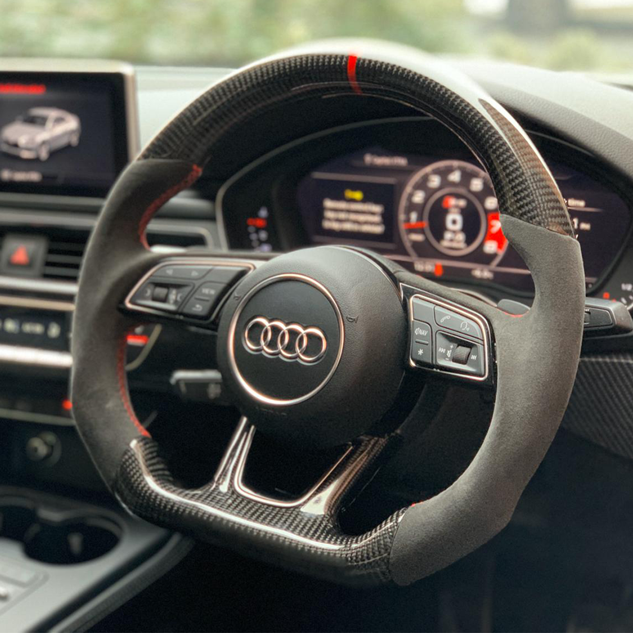 Custom Carbon Fiber Audi Steering Wheel