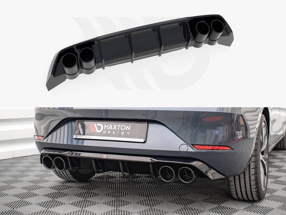 thumbnail image 2 of Maxton Design Gloss Black ABS Rear Valance For Seat Leon 2 Cupra / FR Facelift - SE-LE-2F-CU-RS1G 2 of 4