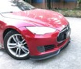 Carbon Fibre R Style Front lip - Tesla Model s