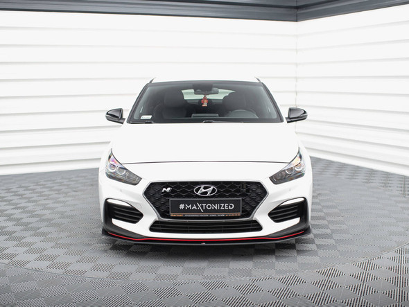 Maxton Design Street PRO Front Splitter Hyundai I30 N Mk3 Hatchback / Fastback - Black-Red