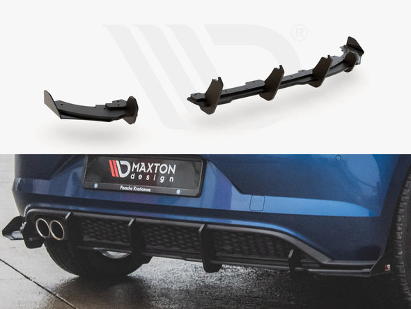 Maxton Design Street PRO Rear Valance + Flaps VW Polo GTI Mk6 - Red + Gloss Flaps Maxton Design Street PRO Rear Valance + Flaps VW Polo GTI Mk6 - Red + Gloss Flaps
