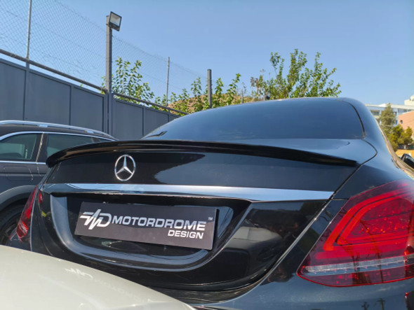 Motordrome Lip Spoiler Mercedes C-CLass W205 Sedan (Gloss Black)