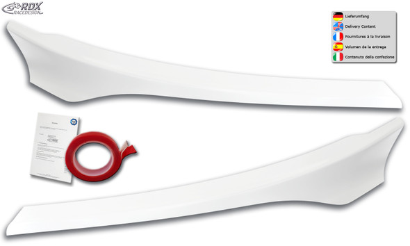 RDX Headlight Covers for FORD Transit Custom & Tourneo Custom (FAC... / 2018-2023) white highgloss