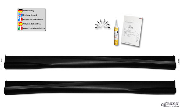 RDX Sideskirts for RENAULT Clio 3 Phase 1 / 2 (not RS) "Turbo-R"