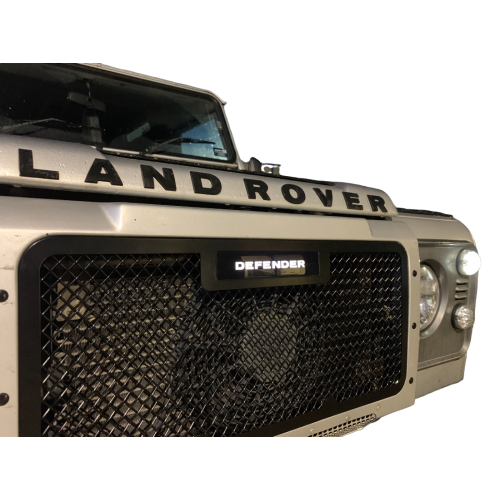 Zunsport Landrover Defender Stainless Steel Illuminated Front Grille - Black Finish (2007 to )