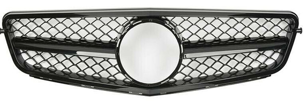 Zunsport Mercedes C Class W204 2007-14 Grille - AMG Gloss Black Mesh Single Fin Grille  (2007-2014)