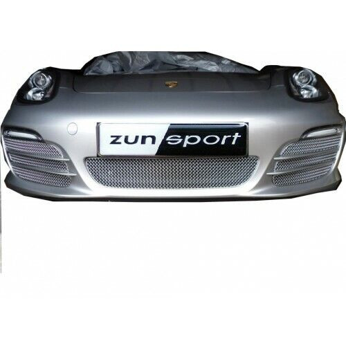 Zunsport Porsche Boxster 981 - Front Grille Set (Without Parking Sensors) - Silver finish (2012-2016)