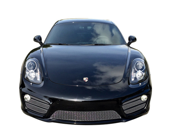 Zunsport Porsche Cayman 981 (Manual/PDK without Sensors)  - Complete Grille Set - Silver finish (2012 to 2016)