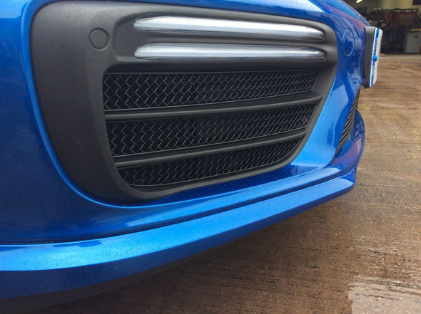 Zunsport Porsche Carrera 991.2 Turbo And Turbo S - Outer Grille Set - Black Finish (2016 to 2018)