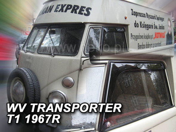 Team Heko Wind Deflectors - VW CARAVELLE / TRANSPORTER (2 Door) > 1969 / T1 (Stick ON) (Front Only)