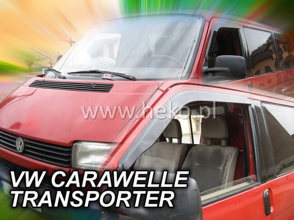 Team Heko Wind Deflectors - VW TRANSPORTER T4 / MULTIVAN I / CARAVELLE (2 Door) 1990 - 2003 (Stick On) (Front Only)