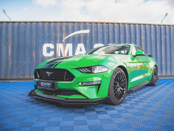 Maxton Design Street PRO Front Splitter V.1 + Flaps Ford Mustang GT Mk6 Facelift