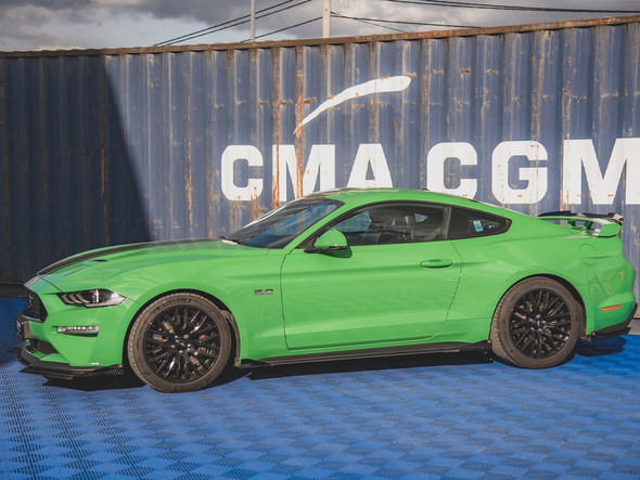 Maxton Design Street PRO Side Skirts Diffusers V.1 + Flaps Ford Mustang GT Mk6 Facelift