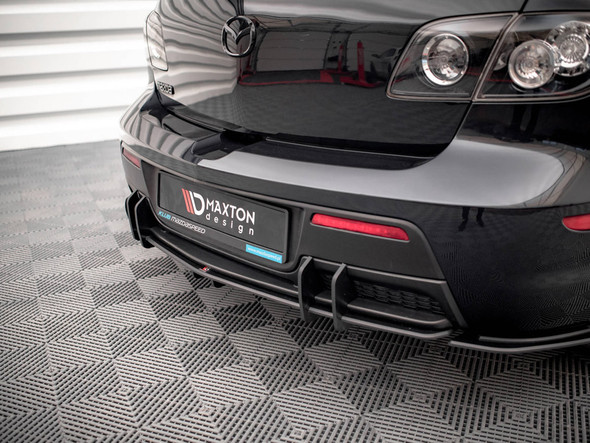 Maxton Design Street PRO Rear Side Splitters + Flaps Mazda 3 MPS Mk1 US-Spec Version