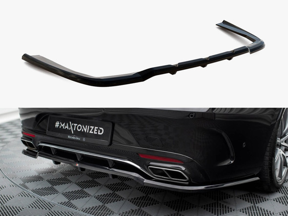 Maxton Design Rear Splitter (Vertical Bars) Mercedes-Benz S Coupe AMG-Line C217 Facelift