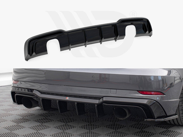 Maxton Design Rear Valance Audi A3 S-Line Sportback 8V Facelift (Version With Single Exhausts On Both Sides)