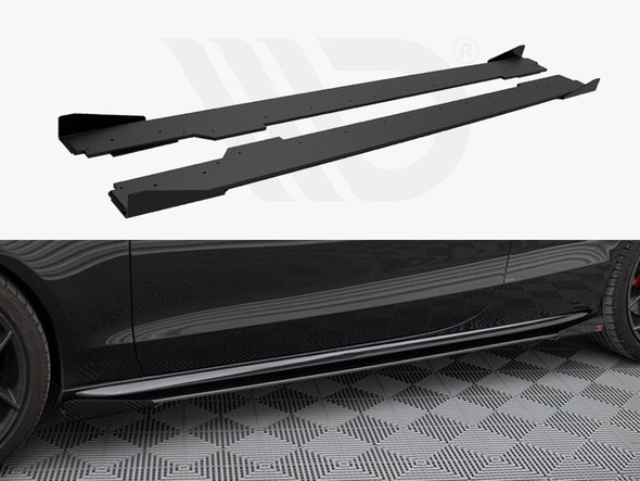 Maxton Design Street Pro Side Skirts Diffusers + Flaps Audi A5 / A5 S-Line / S5 Coupe / Cabrio 8T / 8T Facelift