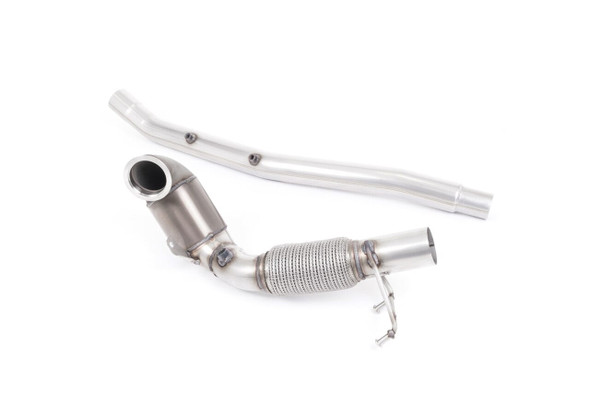 Milltek Large Bore Downpipe and Hi-Flow Sports Cat with GPF Delete Section - S3 - 2.0 TFSI quattro 3-Door 8V.2 (GPF Equipped Models Only) - 2019 - 2021