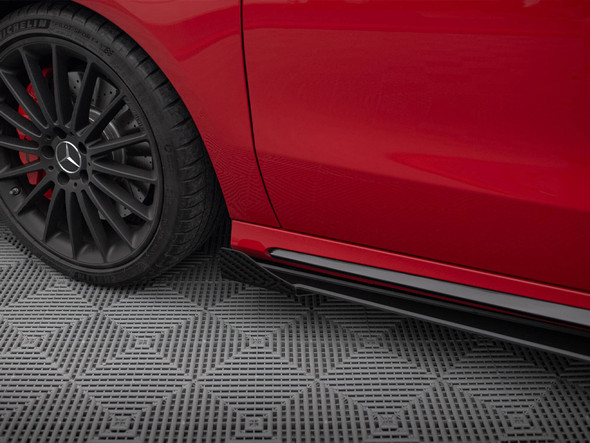 Maxton Design Street PRO Front Splitter + Flaps Mercedes-Benz A 45 AMG Aero W176 Facelift