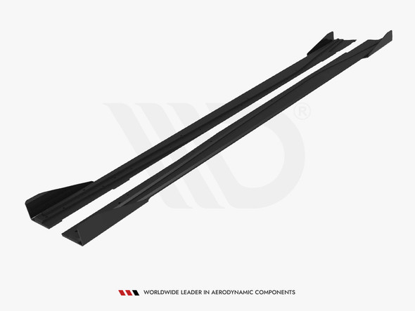 Maxton Design Street PRO Front Splitter + Flaps Mercedes-Benz A AMG-Line W176 Facelift