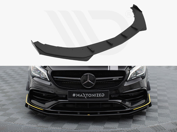 Maxton Design Street Pro Front Splitter + Flaps Mercedes-Amg Cla 45 Aero C117 Facelift