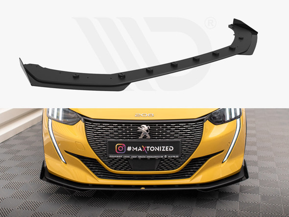 Maxton Design Street Pro Front Splitter + Flaps Peugeot 208 Gt Mk2