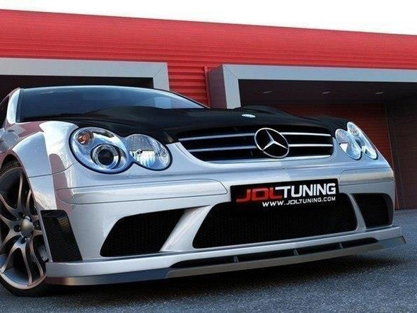 Maxton Design Front Splitter Mercedes CLK W209 (For ME-CLK-209-BLACK-F1 Bumper) - Textured