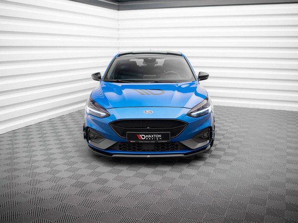 Maxton Design Front Splitter V.3 Ford Focus ST / ST-Line Mk4 - Carbon Look