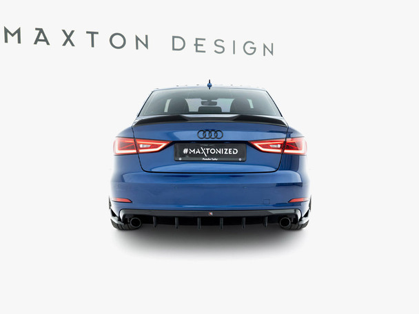 Maxton Design Rear Valance Audi A3 Sedan 8V (Version with single exhaust tips on both sides)