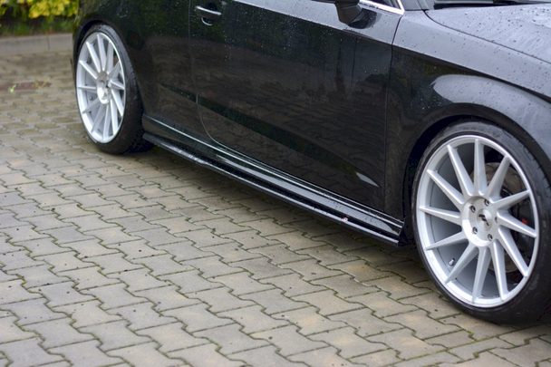 Maxton Design SIDE SKIRTS DIFFUSERS AUDI S3 / A3 S-LINE 8V / 8V FL HATCHBACK