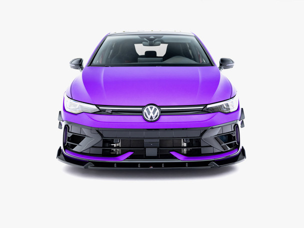Maxton Design Front Splitter V.3 + Flaps Volkswagen Golf R Mk8 Facelift