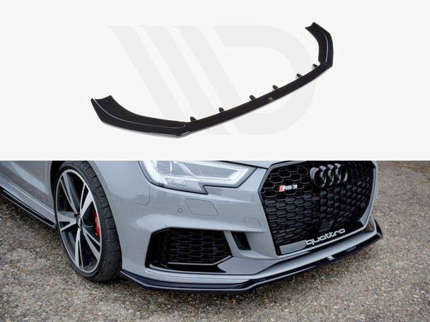 Maxton Design FRONT SPLITTER V.2 AUDI RS3 8V FACELIFT SEDAN (2017-20)