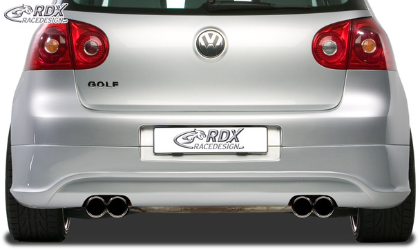 RDX rear bumper extension for VW Golf 5 "R32 clean" with exhaust hole left & right