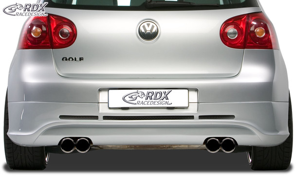RDX rear bumper extension for VW Golf 5 "GTI/R-Five" with exhaust hole left & right
