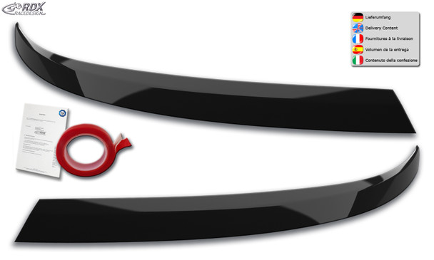 RDX Headlight Covers for VW T6.1 (7HC... / 2019-2021) black highgloss