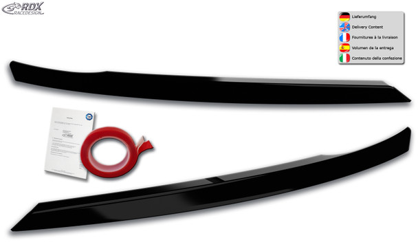 RDX Headlight Covers for SEAT Ateca & CUPRA Ateca (5FP / 2016-2020) black highgloss